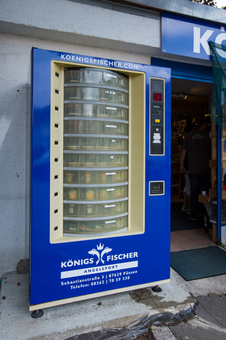 Unser Futterautomat in Füssen Königsfischer Angelsport